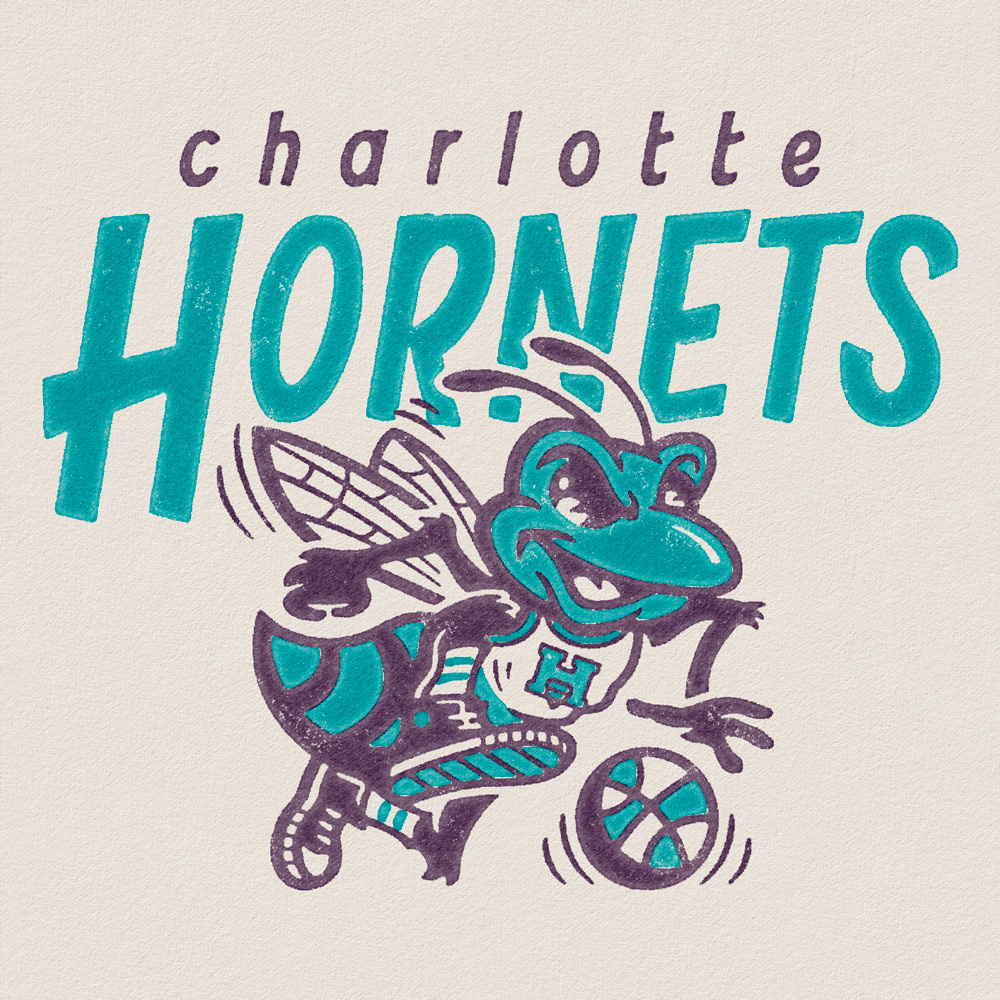 Creative rebrand of the Charlotte Hornets NBA team