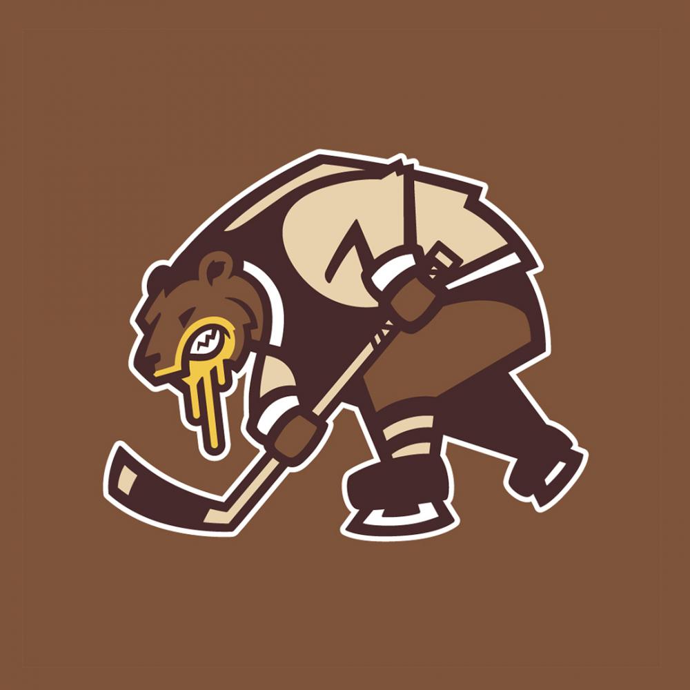 Creative rebrand of the Hershey Bears AHL hockey team logo