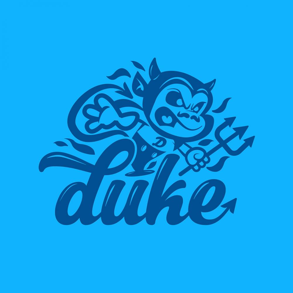 Creative rebrand of the Duke Blue Devils NCAA college team logo