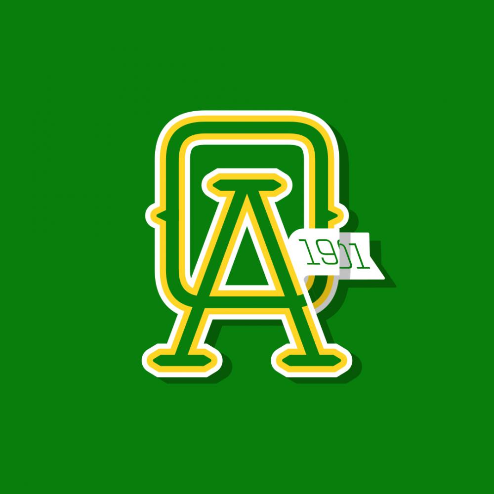 Creative rebrand of the Oakland Athletics MLB baseball logo