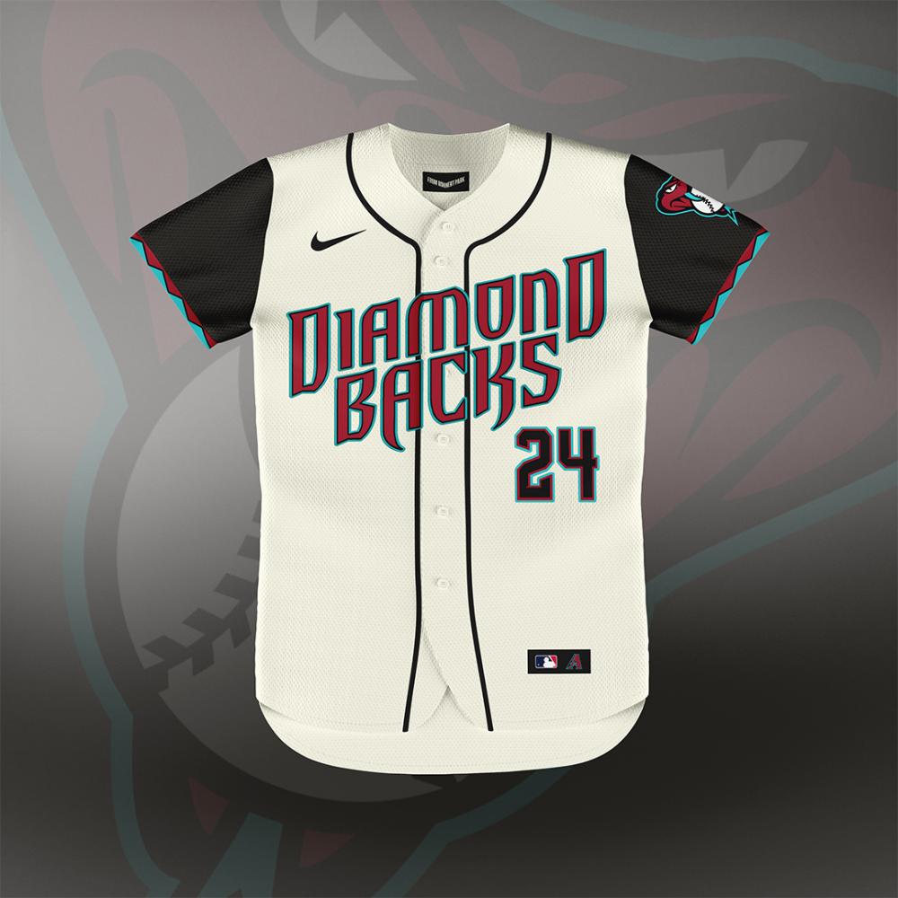 Creative rebrand of the Arizona Diamondbacks MLB baseball jersey