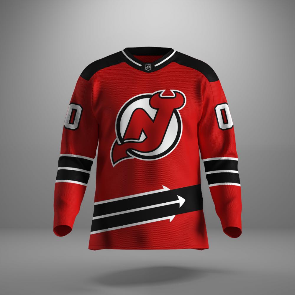 Creative rebrand of the New Jersey Devils hockey team logo