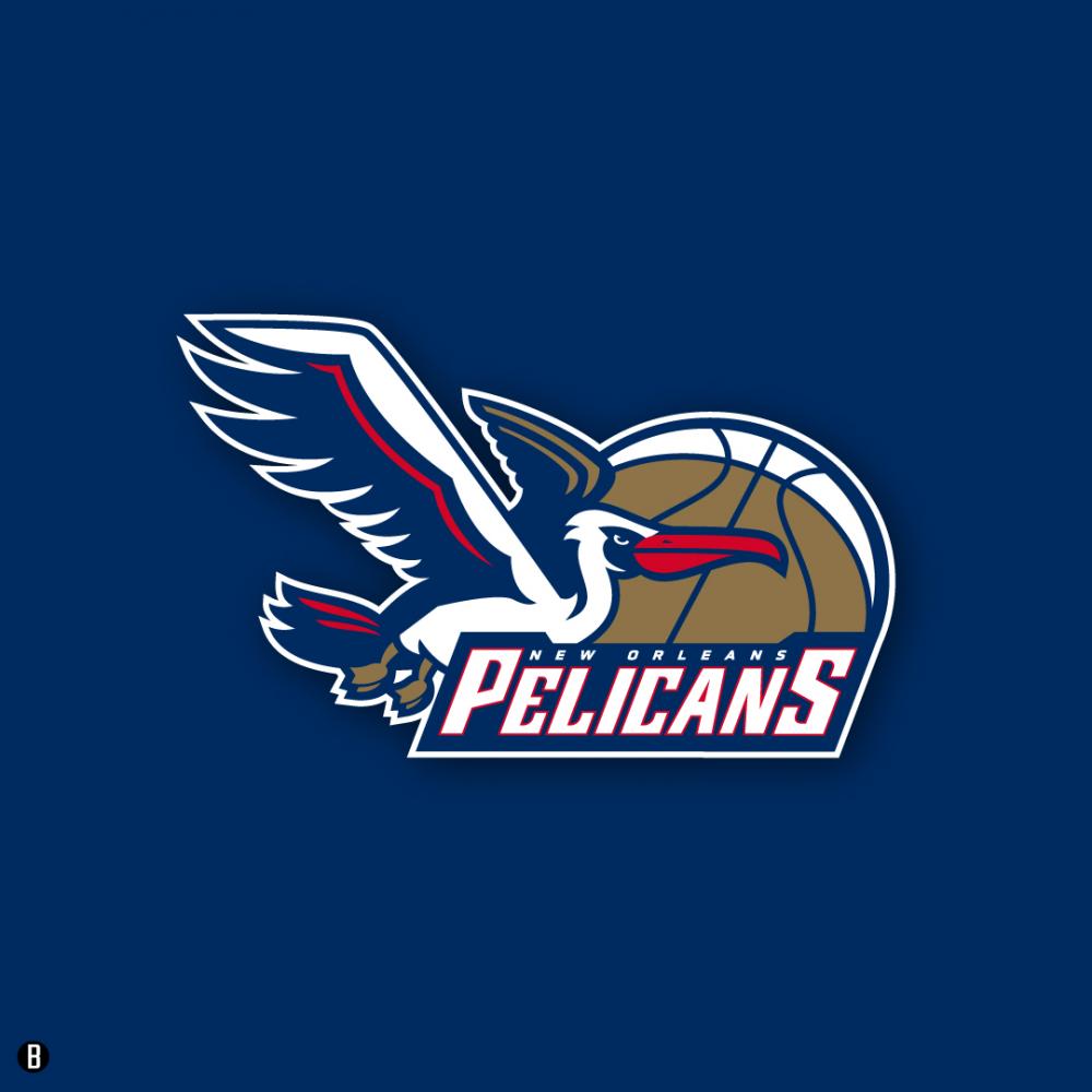 Creative rebrand of the New Orleans Pelicans NBA basketball team