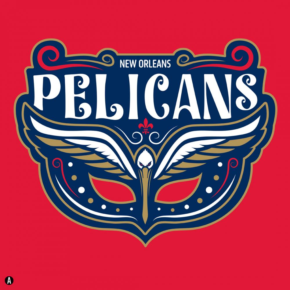 Creative rebrand of the New Orleans Pelicans NBA basketball team