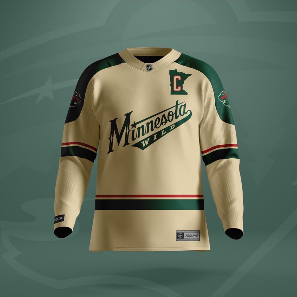 Creative rebrand of the Minnesota Wild hockey jersey