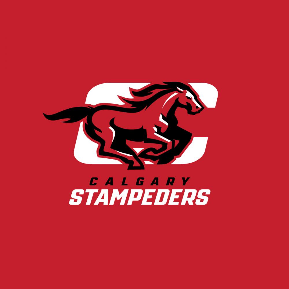 Creative rebrand of the Calgary Stampeders CFL american footbal team