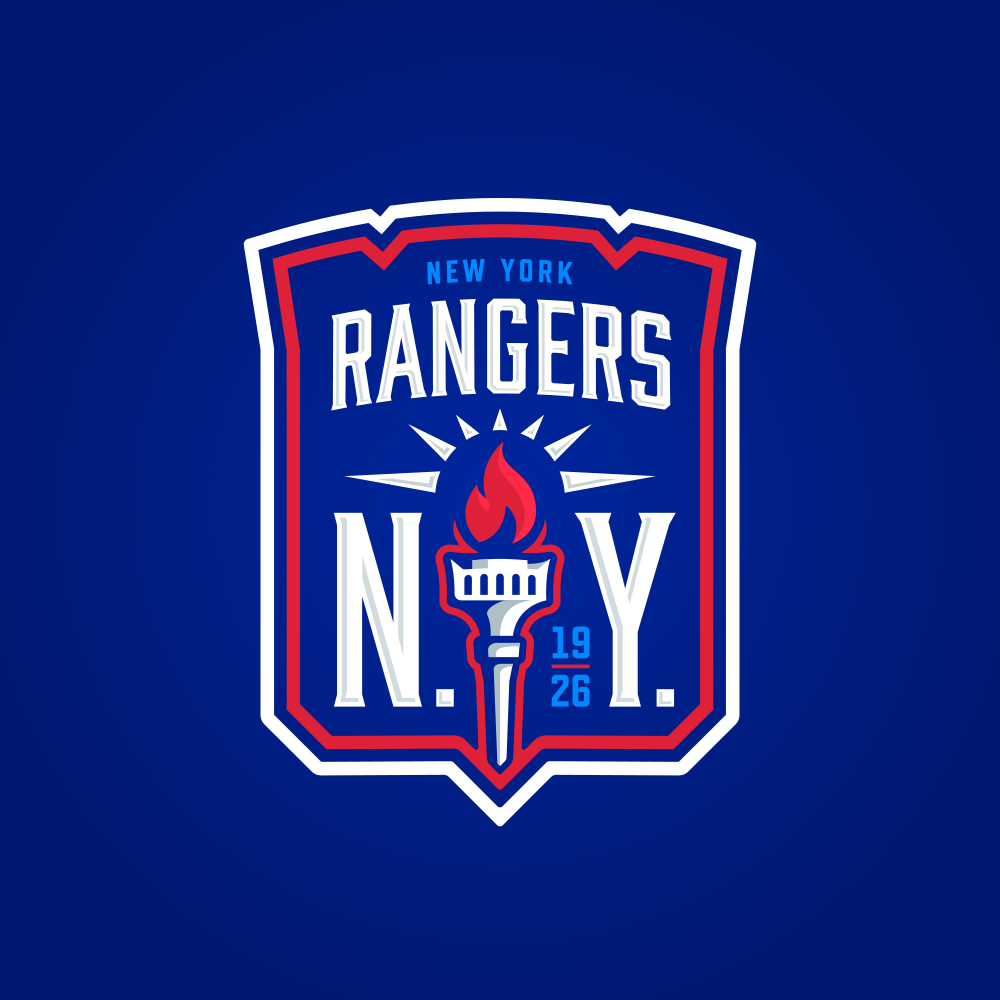 Creative rebrand of the New York Rangers NHL hockey team